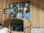 Xbox One S de culoare neagră (însoțită de două controllere wireless) 
