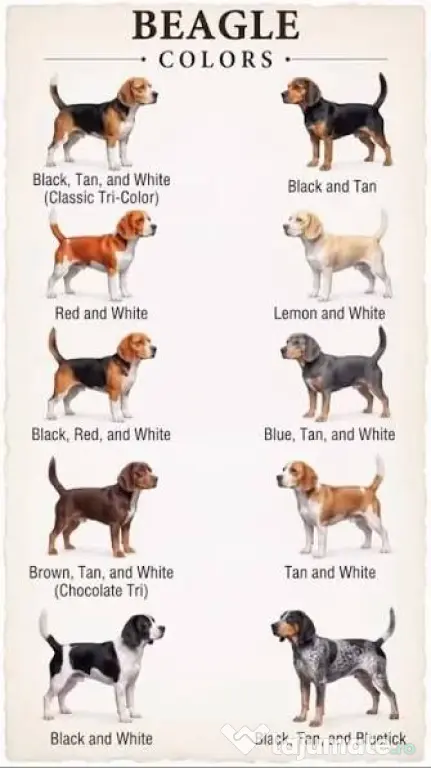 Pui beagle Lemon & White