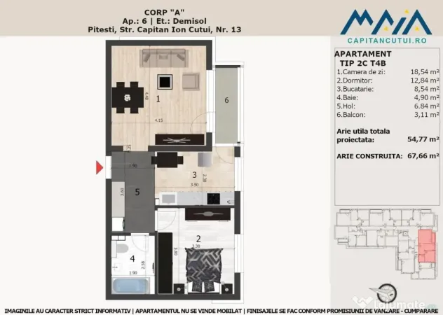 Apartament 2 Camere, Finisaje Premium, Pitesti, Langa Padure