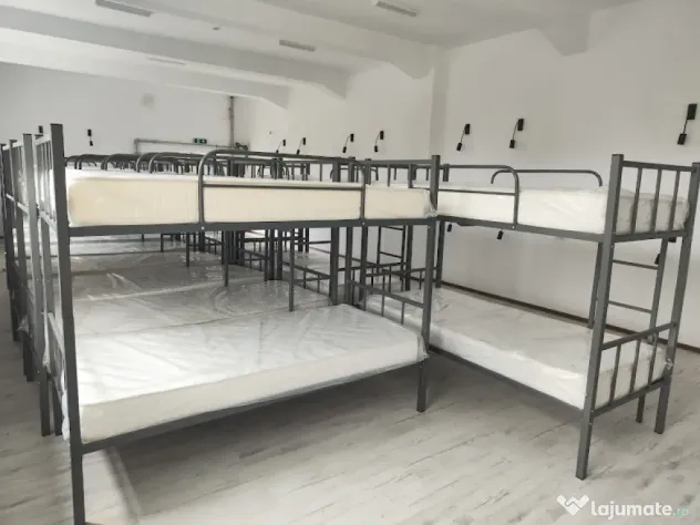 Paturi Metalice Etajate din Stoc – Ideale pentru Cazări Colective!