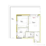 Apartament cu 2 camere, 48.38 mp, terasa 38.98 mp, zona Loui