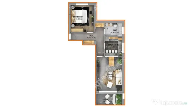 Apartament cu 2 camere si decomandate la cheie in Turnisor S