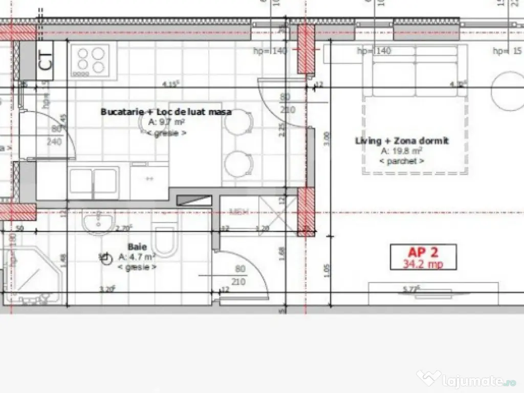 Apartament 1-2 camere, semidecomandat, Zona Cetatii
