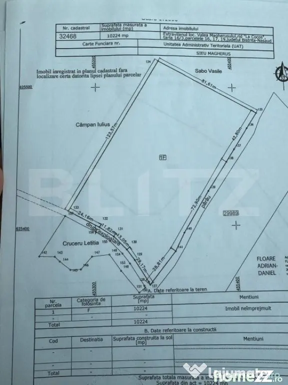 Oportunitate de investitie, teren extravilan, 11200 mp, zona - Bistrita (Bistrita-Nasaud)