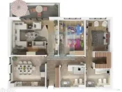 Ap 3 camere mobilat-utilat - zona Tractorul (Isaran) 