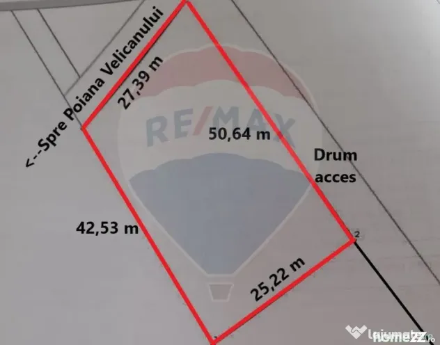 Teren Rasnov -Glajerie, Poiana Velicanului, 1447mp, la st...