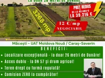 Macesti jud. CS - Teren extravilan de - la doar 26 metri de