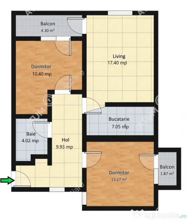 Apartament cu 3 camere si pod zona Brana Selimbar judet Sibi