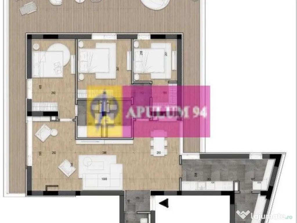 Apartament 120mp cu terasă panoramică | Strada Licurg, ...