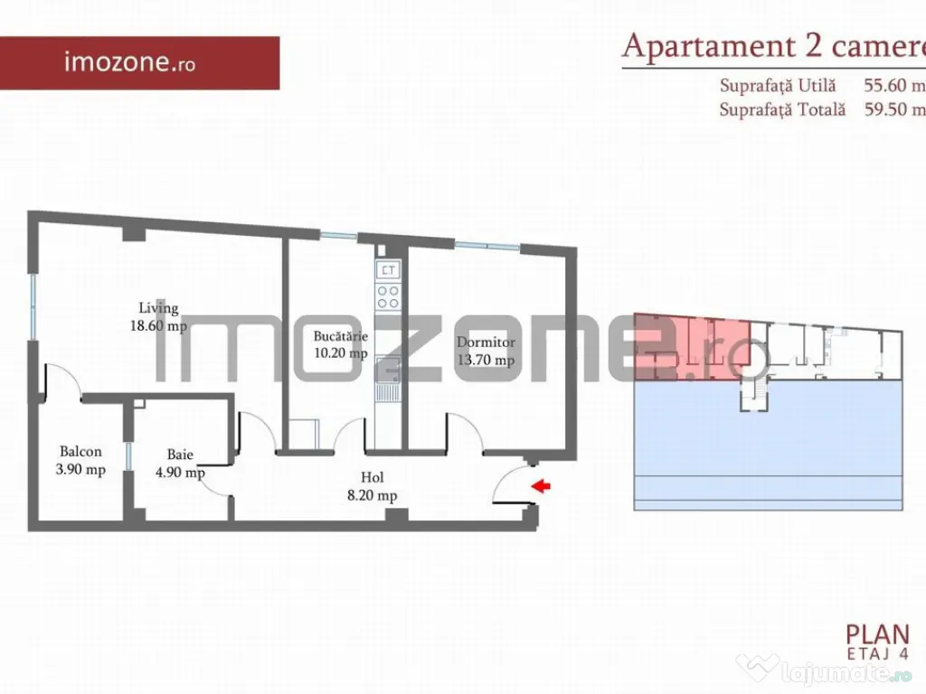 2 camere, 59 mp,decomandat, etaj 4, Margelelor, zona de c...