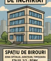 Spatiu de birouri de inchiriat, aproape de Rebreanu, 80 MP, 