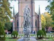 Statuetă fecioara Maria, gri antichizat, model S97. 