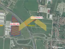 De teren intravilan 4,9 ha la coborare de pe autostrada spr