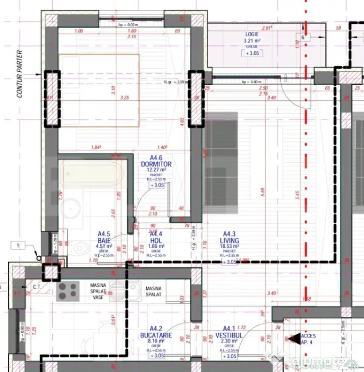 Apartament de 2 camere, loc de parcare inclus