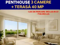 Penthouse de vanzare cu 3 camere, cu terasa panoramica, zona