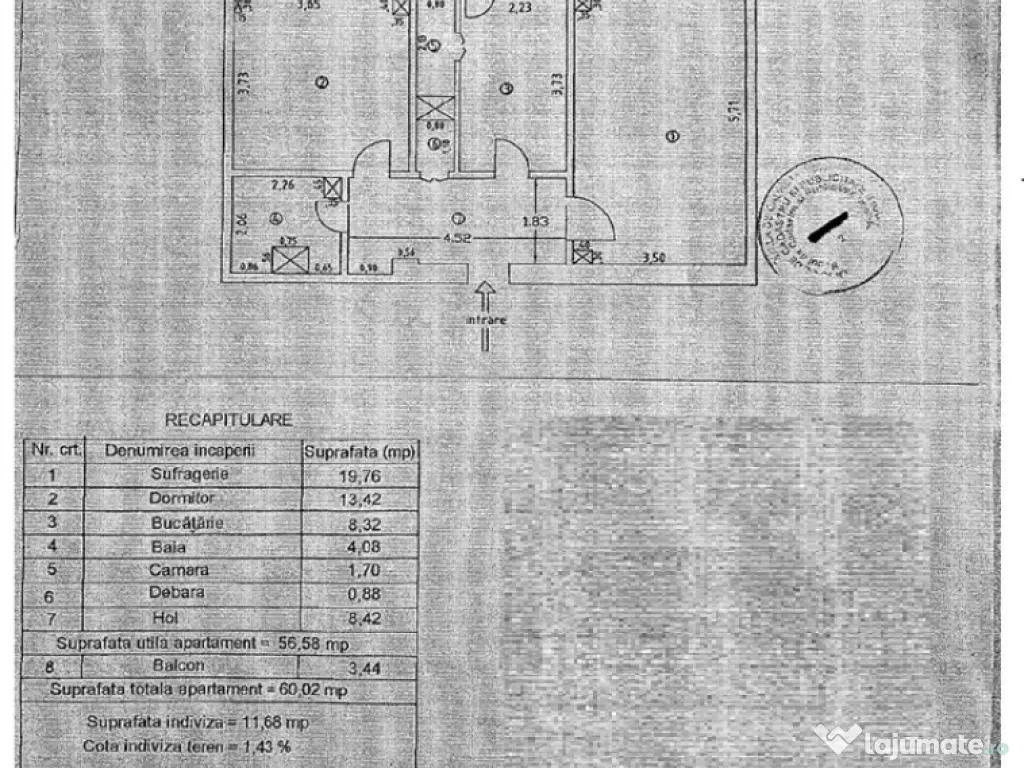 Apartament 2 camere 60mp, Dorobantilor, etaj intermediar.