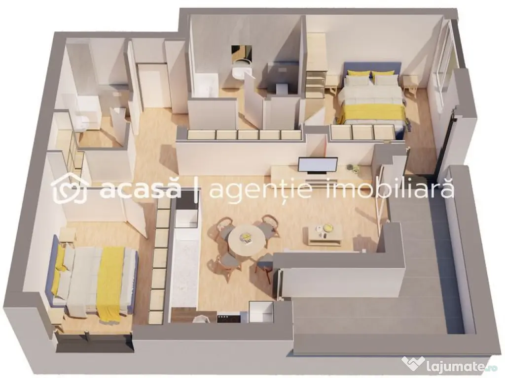 Penthouse NOU 3 camere - ARED LANGA AFI - direct de la de...