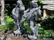 Set statuete muzicanți, gri patinat, model S69. 