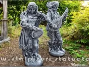 Set statuete muzicanți, gri patinat, model S69. 