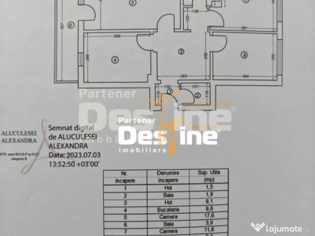 DACIA, Apartament 3 camere, 71.7 MP, 164.900 €