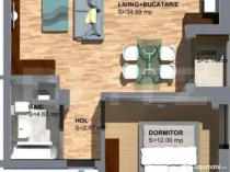 Apartament 2 camere, 55 mp, zona Torontalului