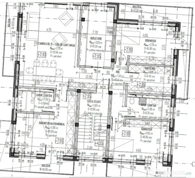 Apartament 4 camere, 127 mp, Terasa 36 mp, Dressing, Manastu