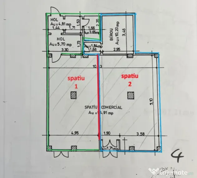 Spațiu Comercial de Închiriat – 60 mp, Zonă Intens Cir