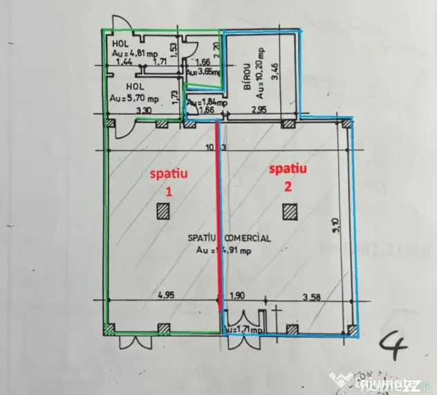 Spațiu Comercial de Închiriat – 60 mp, Zonă Intens Cir
