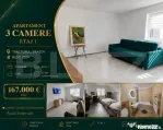 Apartament de 3 camere | Tractorul | Etaj 1 | Parcare inclus
