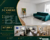 Apartament de 3 camere | Tractorul | Etaj 1 | Parcare inclus