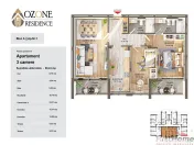 Apartament 3 camere, 90mp utili, de in complex Ozone City 