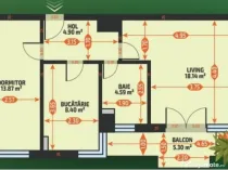 Apartament 2 camere decomandat, boxa si loc de parcare, finalizat