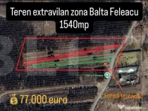 Teren extravilan, 1540 mp - zona Balta Feleacu