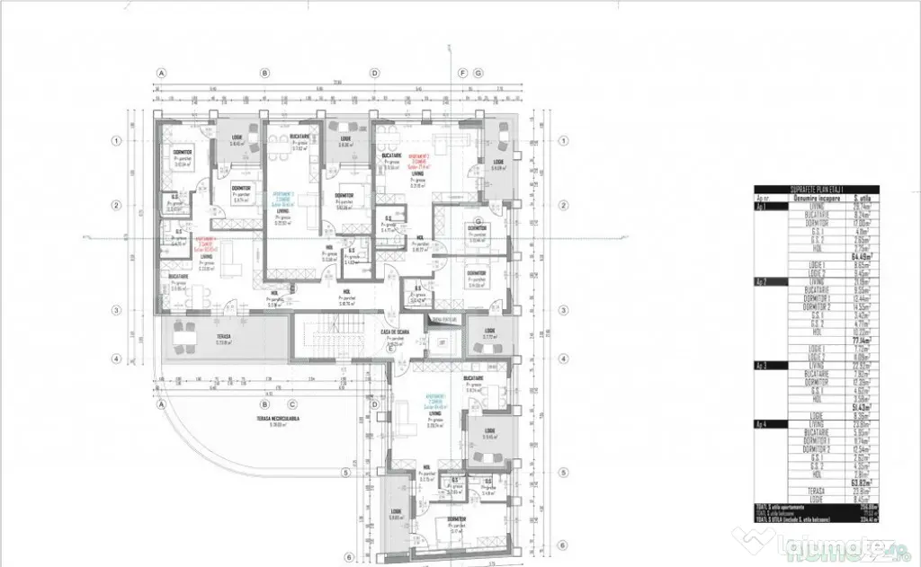 APARTAMENT 2 CAMERE │64 MP │SEMIFINISAT│ZONA INTRE LAC