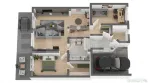 Apartament spatios cu gradina, 68mp, cu 3 camere, dressing,