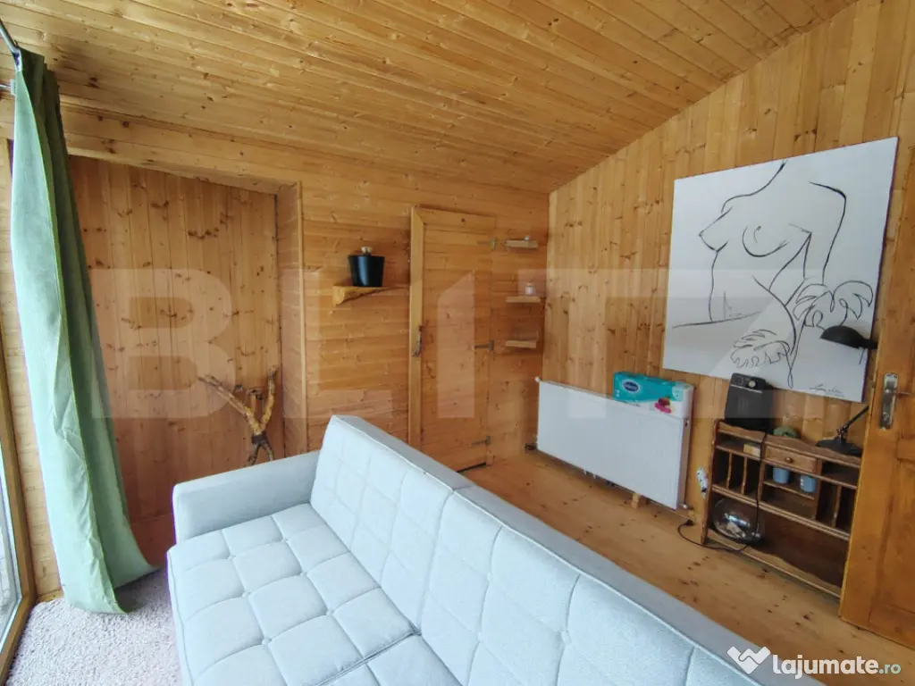 Cabană cochetă 4 camere, 130 mp utili, 180 mp teren, în S