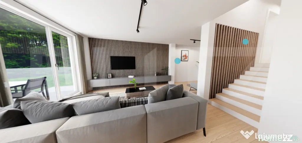 Apartament spatios 68mp, 3 camere, garaj si gradina mare 125 - Apahida (Cluj)