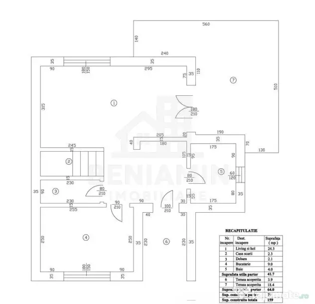 Casa P+1 Living-Bucatarie-3 Dormitoare-Toate utilitatile-...