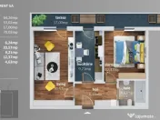 Ap 2 cam, mobilat si utilat,BLOC NOU, Express Residence 