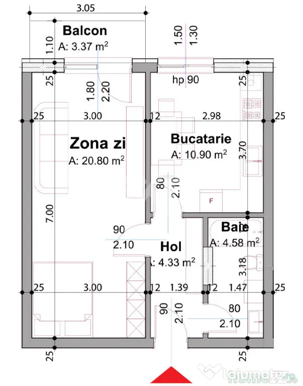 TVA inclus | Garsoniera decomandata in Pitesti | Zona Stadio