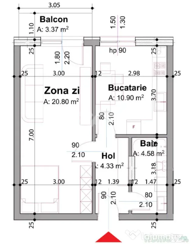 TVA inclus | Garsoniera decomandata in Pitesti | Zona Stadio