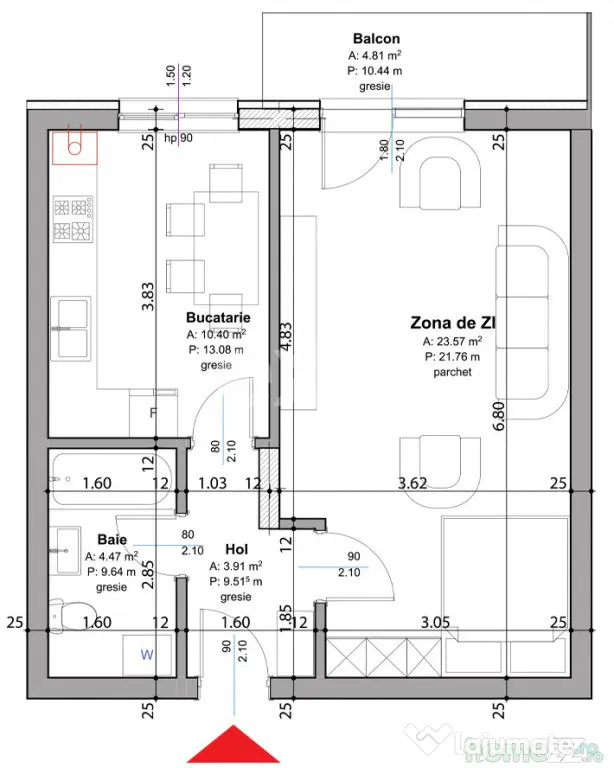 TVA inclus | Garsoniera decomandata in Pitesti | Zona Stadio