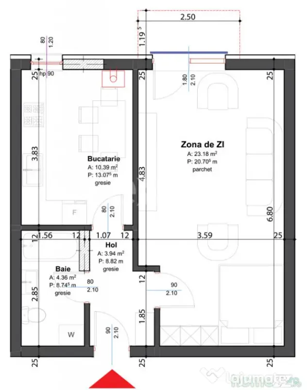 TVA inclus | Garsoniera decomandata in Pitesti | Zona Stadio