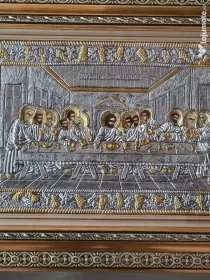 Icoana Cina Cea De Taina Argintata Relief 3 D