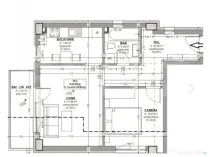 Apartament 2 camere, 52.95 mp, Sud-Vest, Central