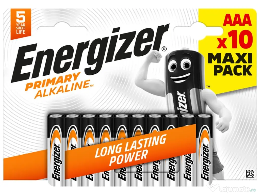 Seturi 10 baterii alkaline AA sau AAA set baterie Energizer valabilitate an 2030