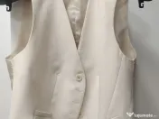 Vesta simpla, culoare crem M/L 
