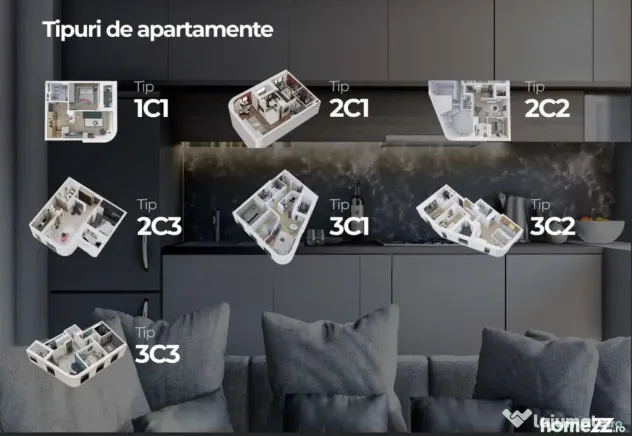 3 camere finisat la cheie – 71 mp + parcare subterană