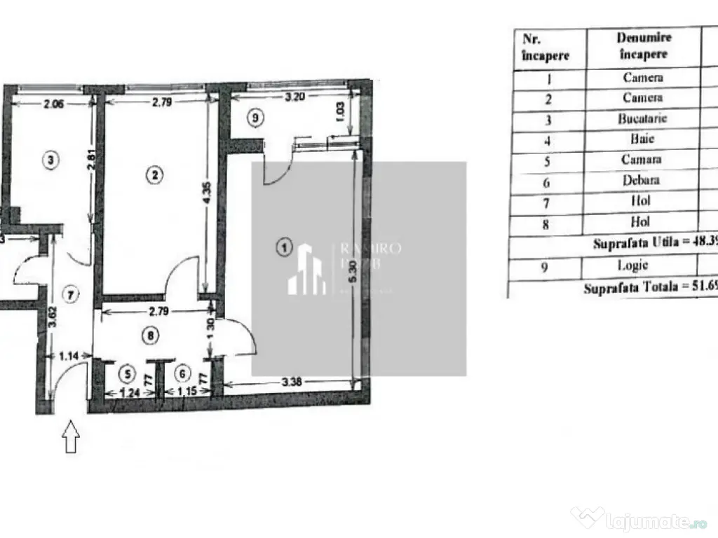 Apartament 2 camere dcomandat Bd. C-tin Brancoveanu Berce...