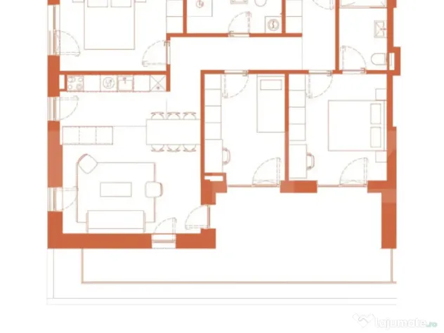 Comision 0! River by Hexagon, Apartament 4 camere, 81 MP, Lo